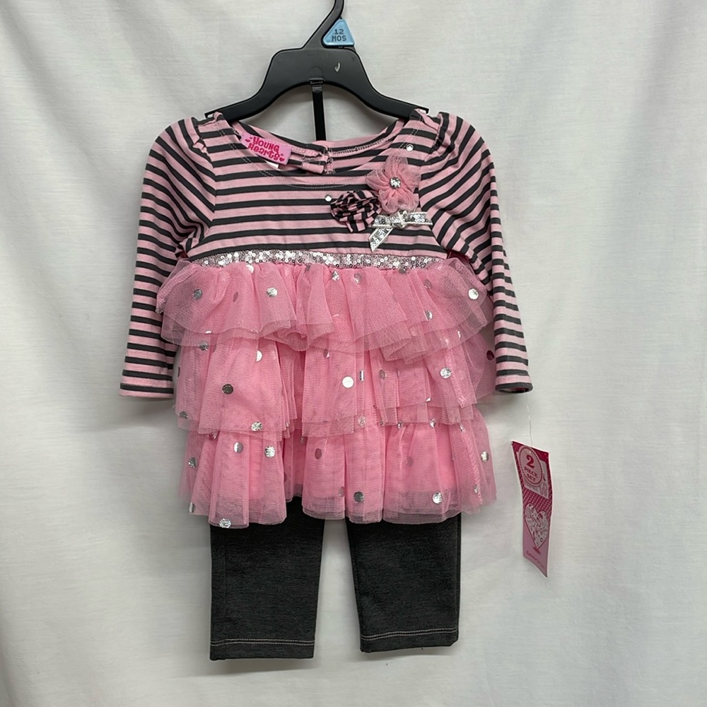 Young Hearts 2pc Outfit 12 months